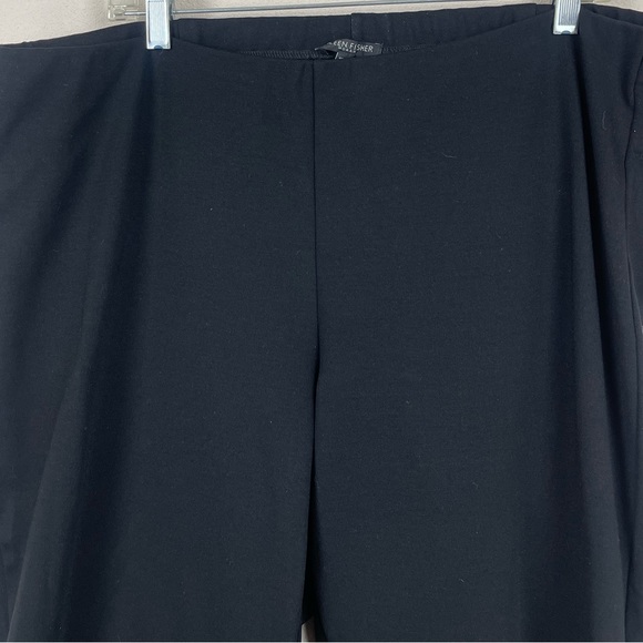 EILEEN FISHER Stretch Ponte Slim Ankle Zip Pants Black Size 1X - Picture 5 of 7